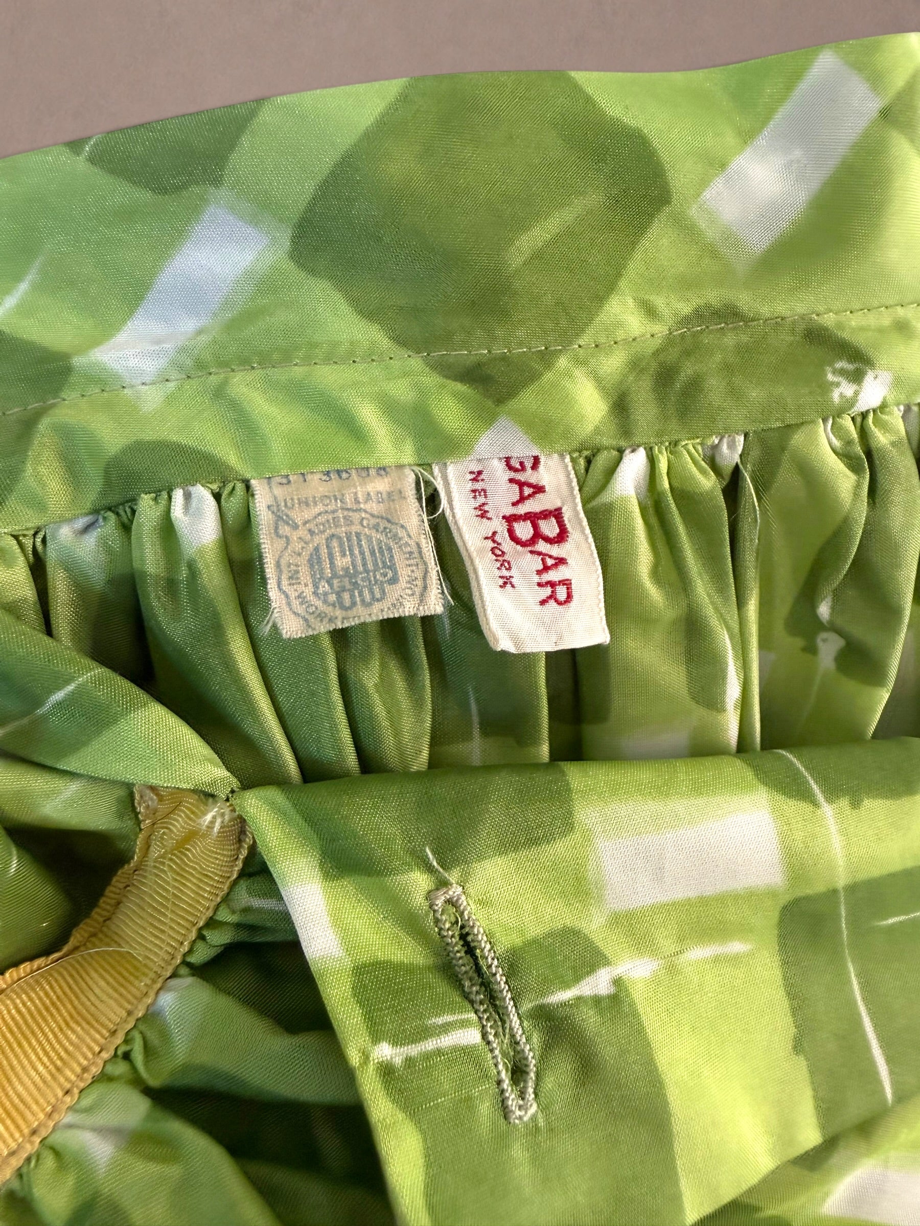 Gabar Deadstock 50s Green Plaid Swimsuit & Skirt Set - NWT