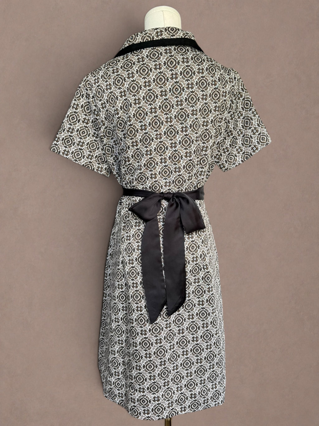 Mod Geometric Double Knit Dress