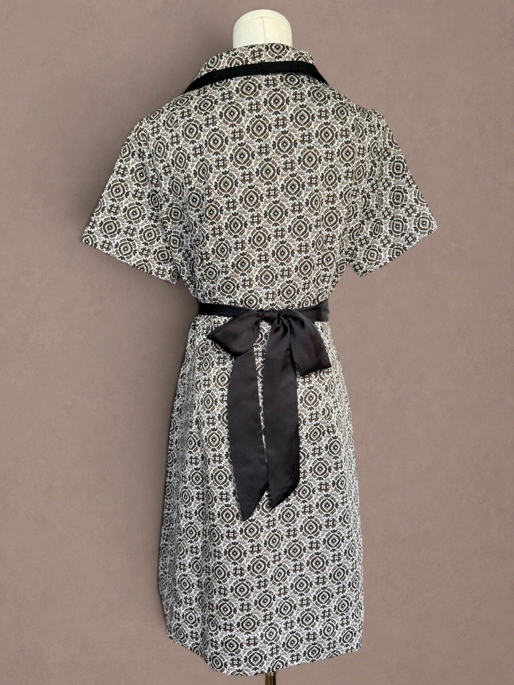Mod Geometric Double Knit Dress