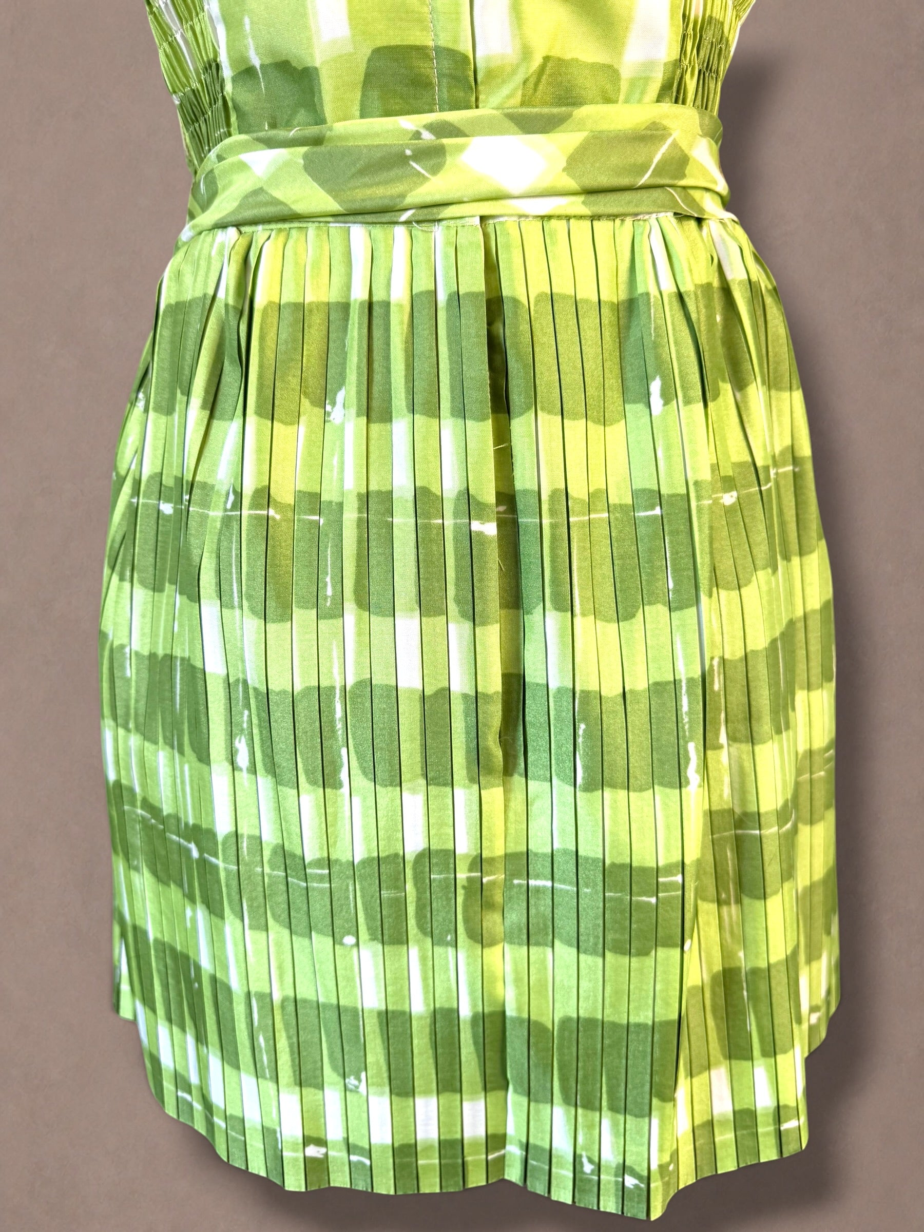 Gabar Deadstock 50s Green Plaid Swimsuit & Skirt Set - NWT