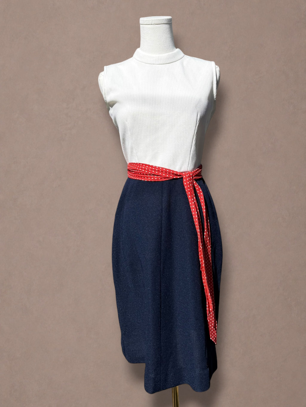 Jonathan Logan 60s Red, White & Blue Knit Dress Set
