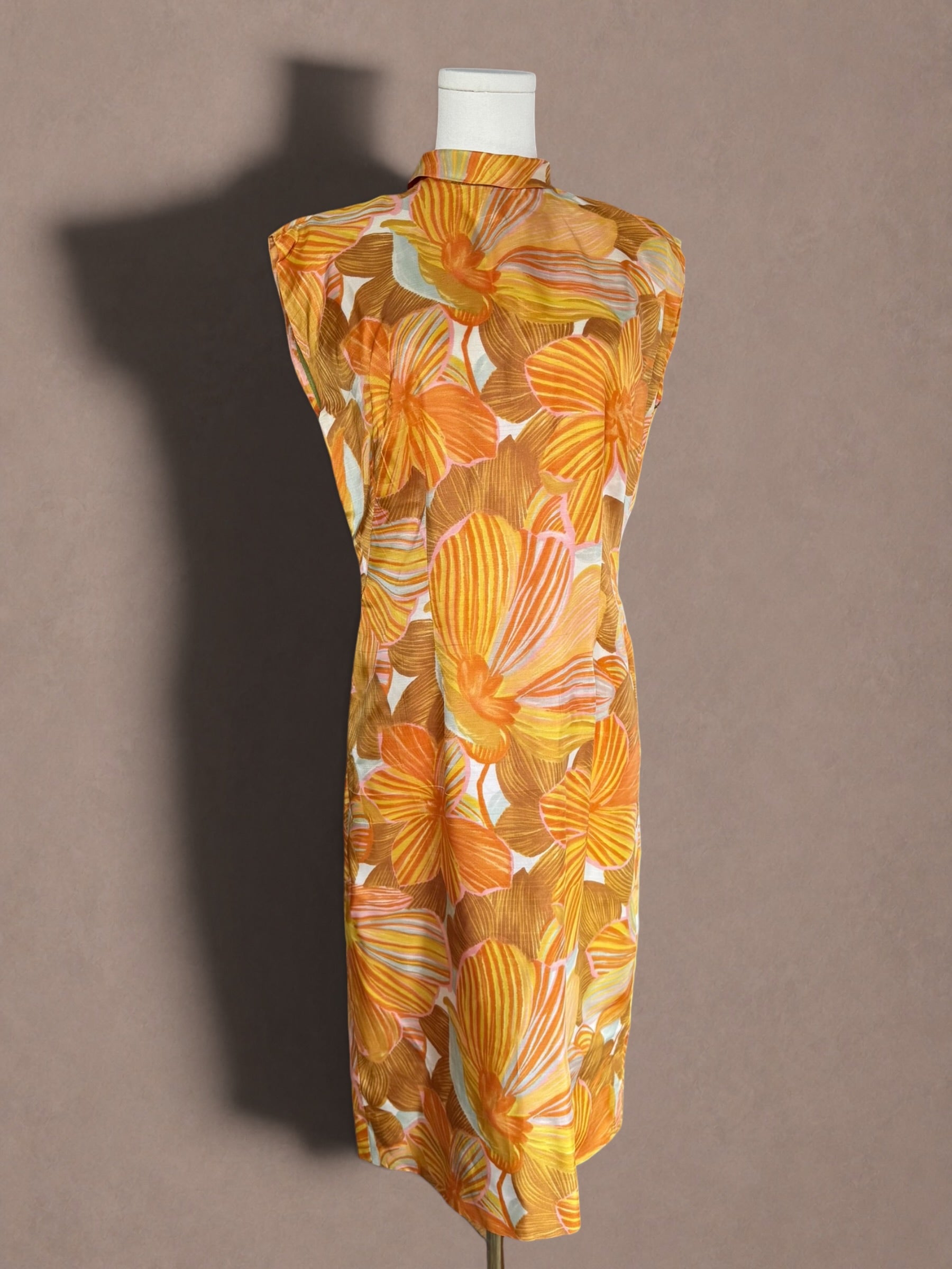 Wolf & Cohn, Vibrant Floral Shift 60s Dress & Matching Coat Set