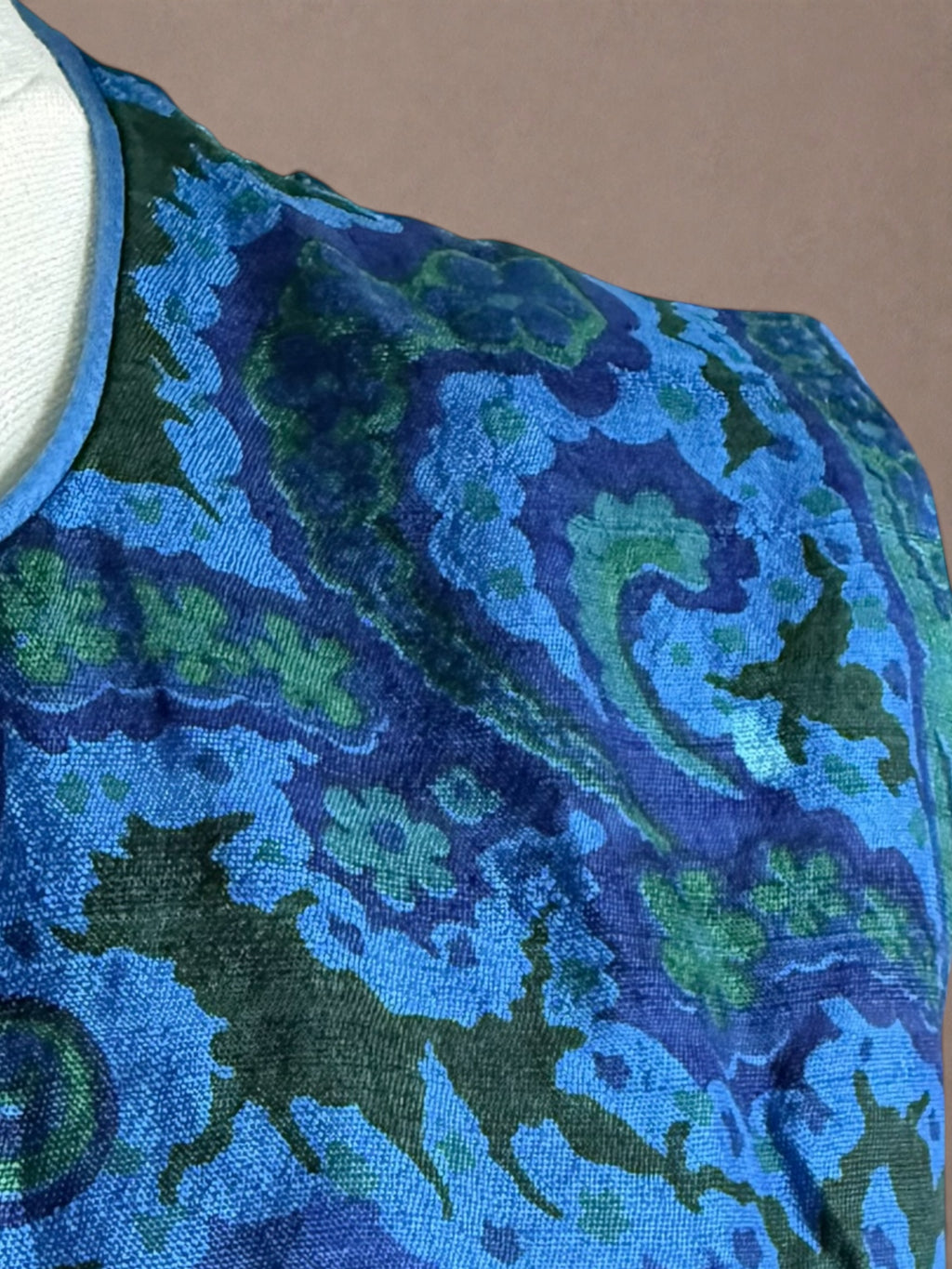 Silk Paisley 60s Maxi Hostess Dress