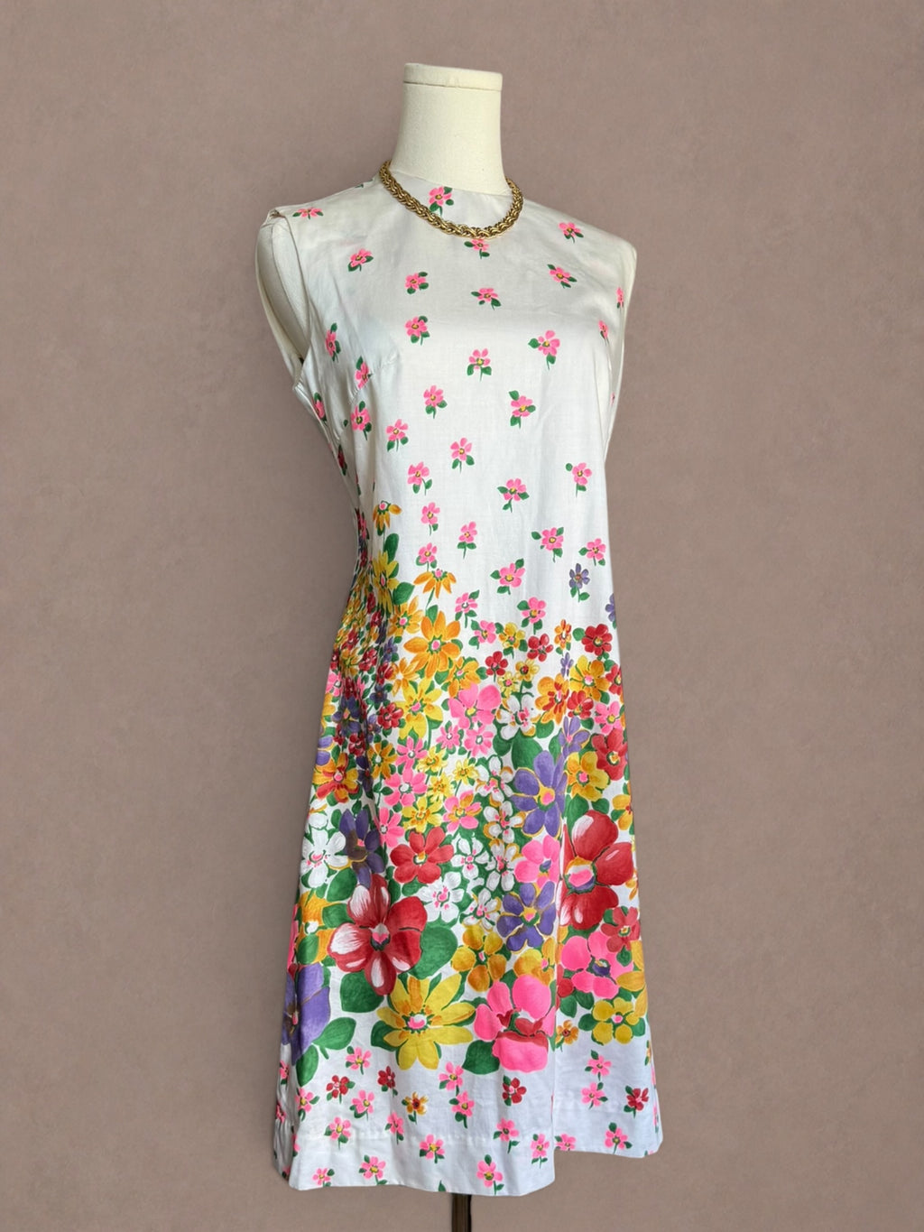 Liberty Circle  60s Floral Cotton Shift Dress | Deadstock/NWT