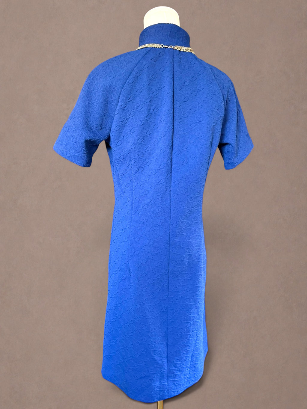 Cobalt Blue Late 60s Mod Shift Dress