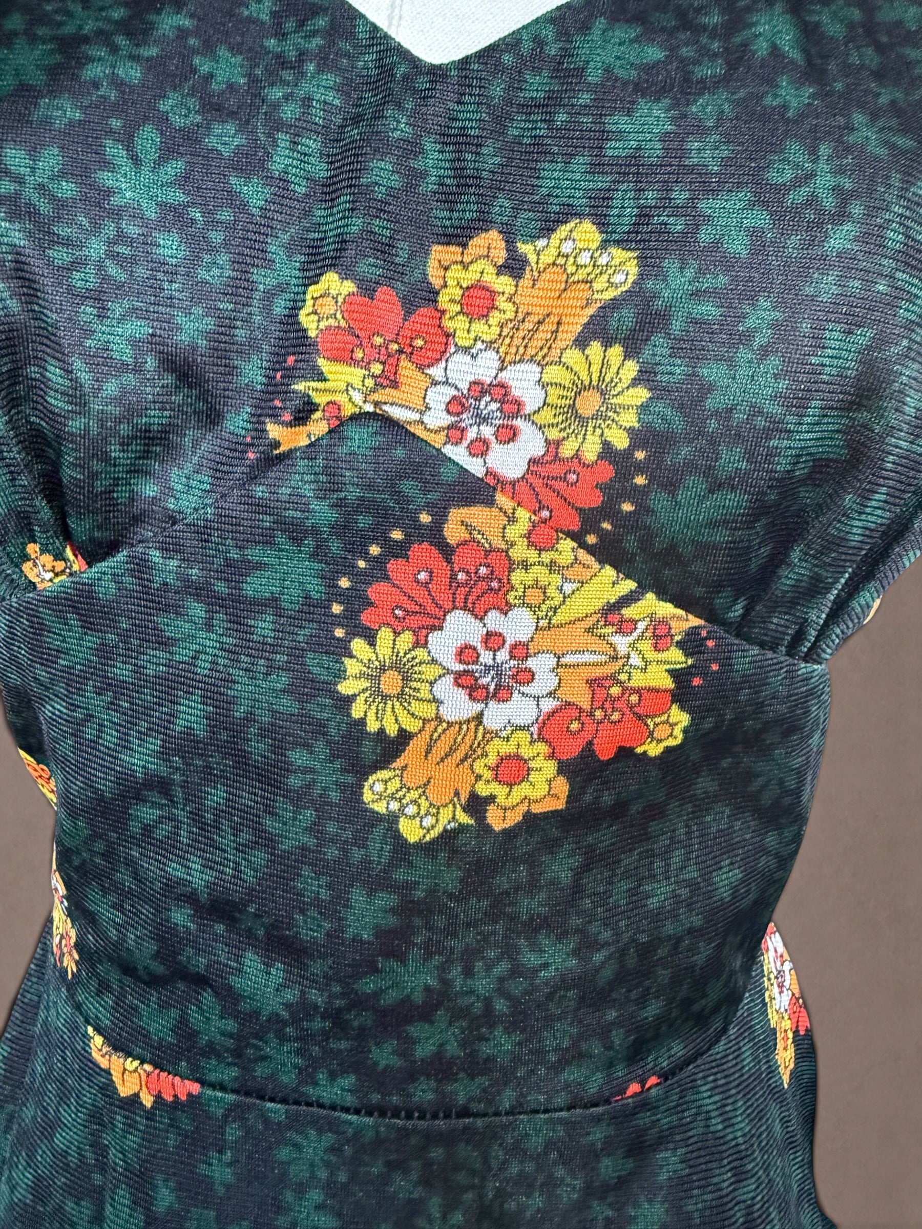 Sunday’s Child California 70s Floral Empire Mini Dress