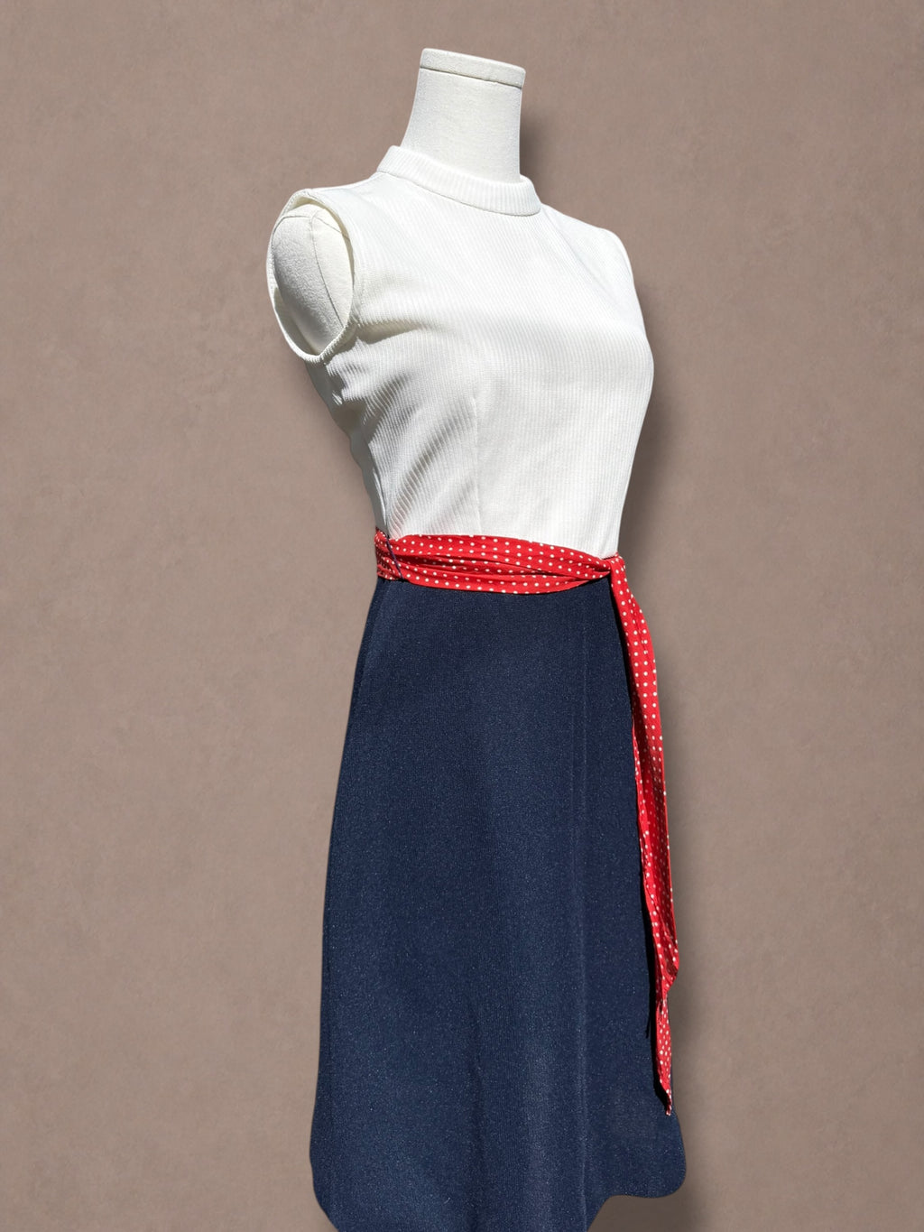Jonathan Logan 60s Red, White & Blue Knit Dress Set