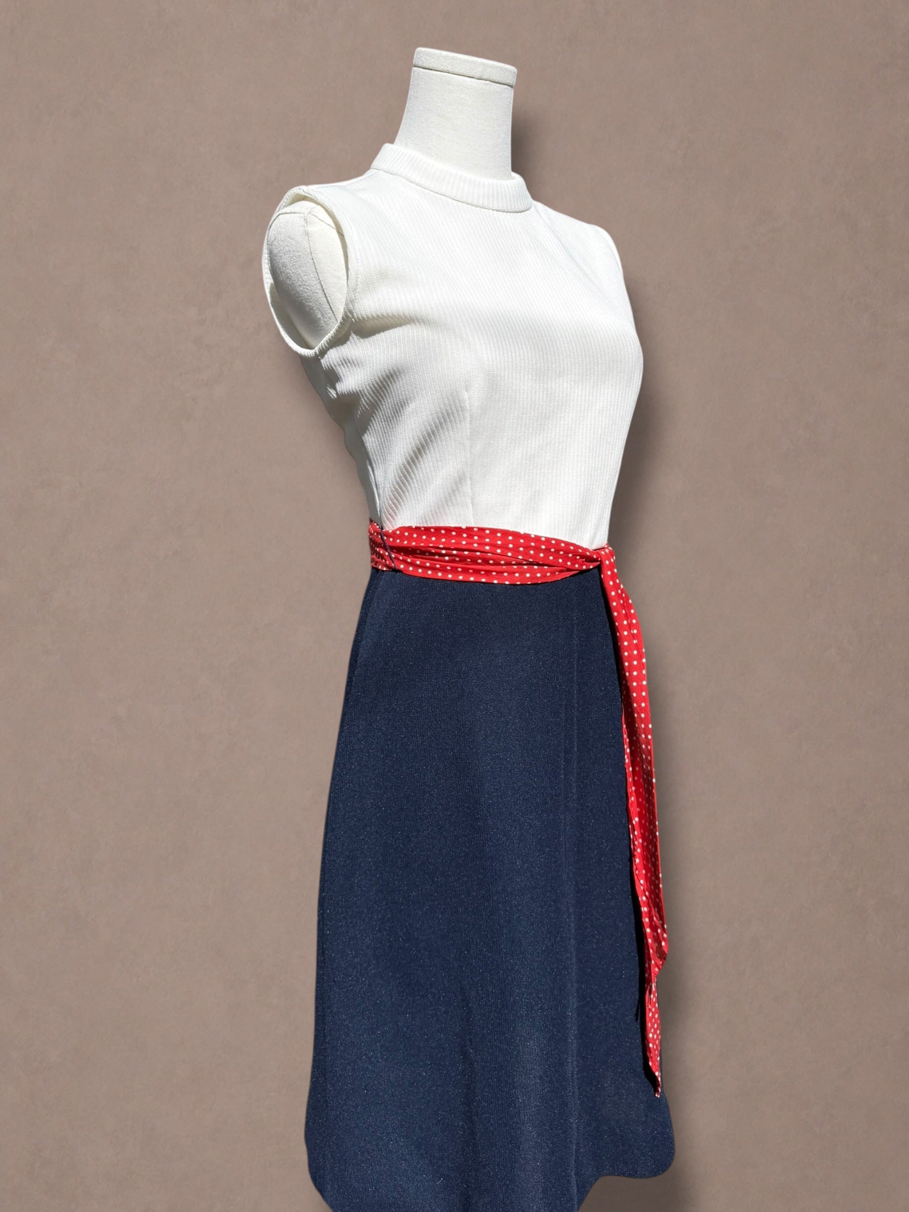 Jonathan Logan 60s Red, White & Blue Knit Dress Set