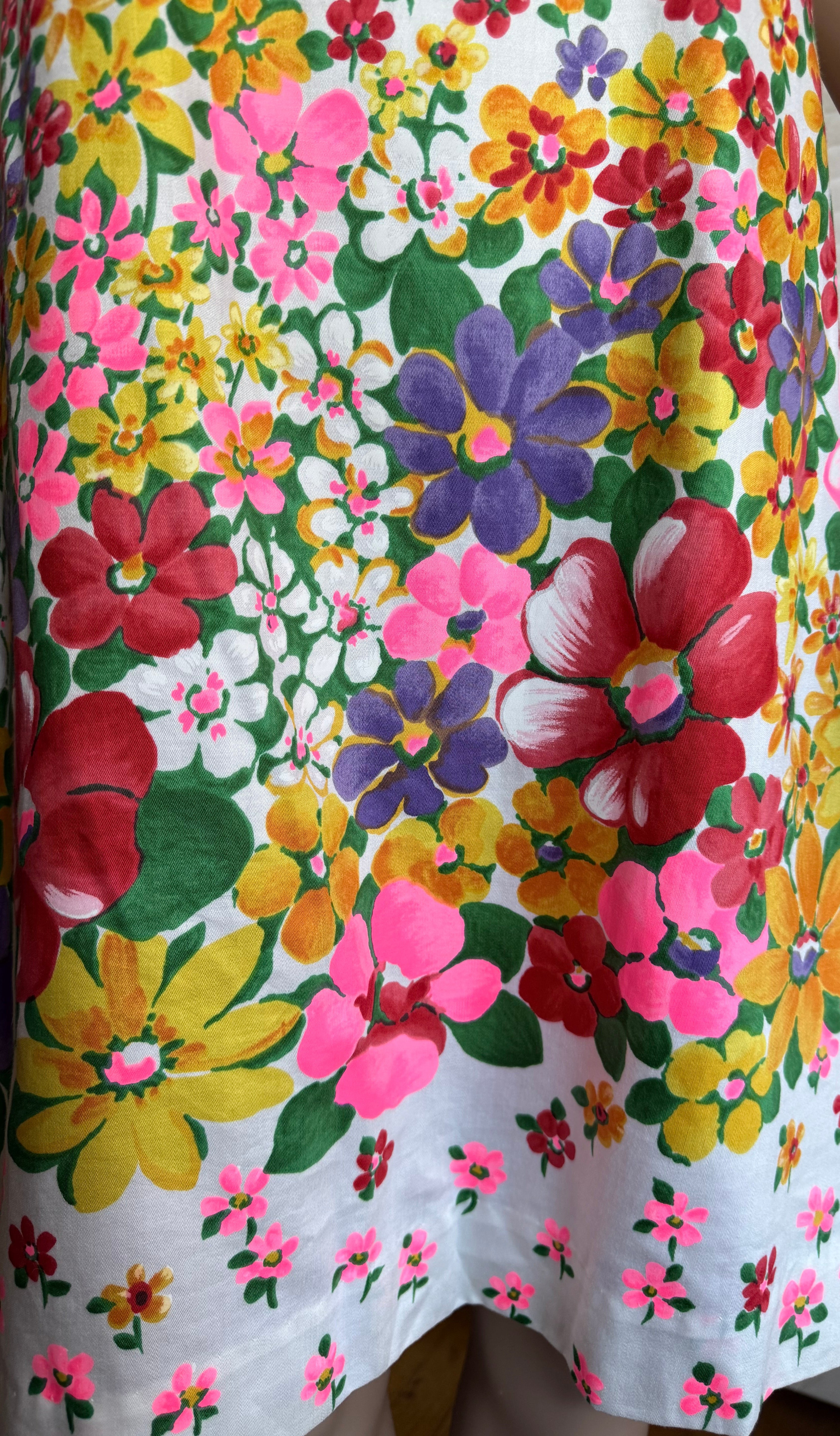 Liberty Circle  60s Floral Cotton Shift Dress | Deadstock/NWT