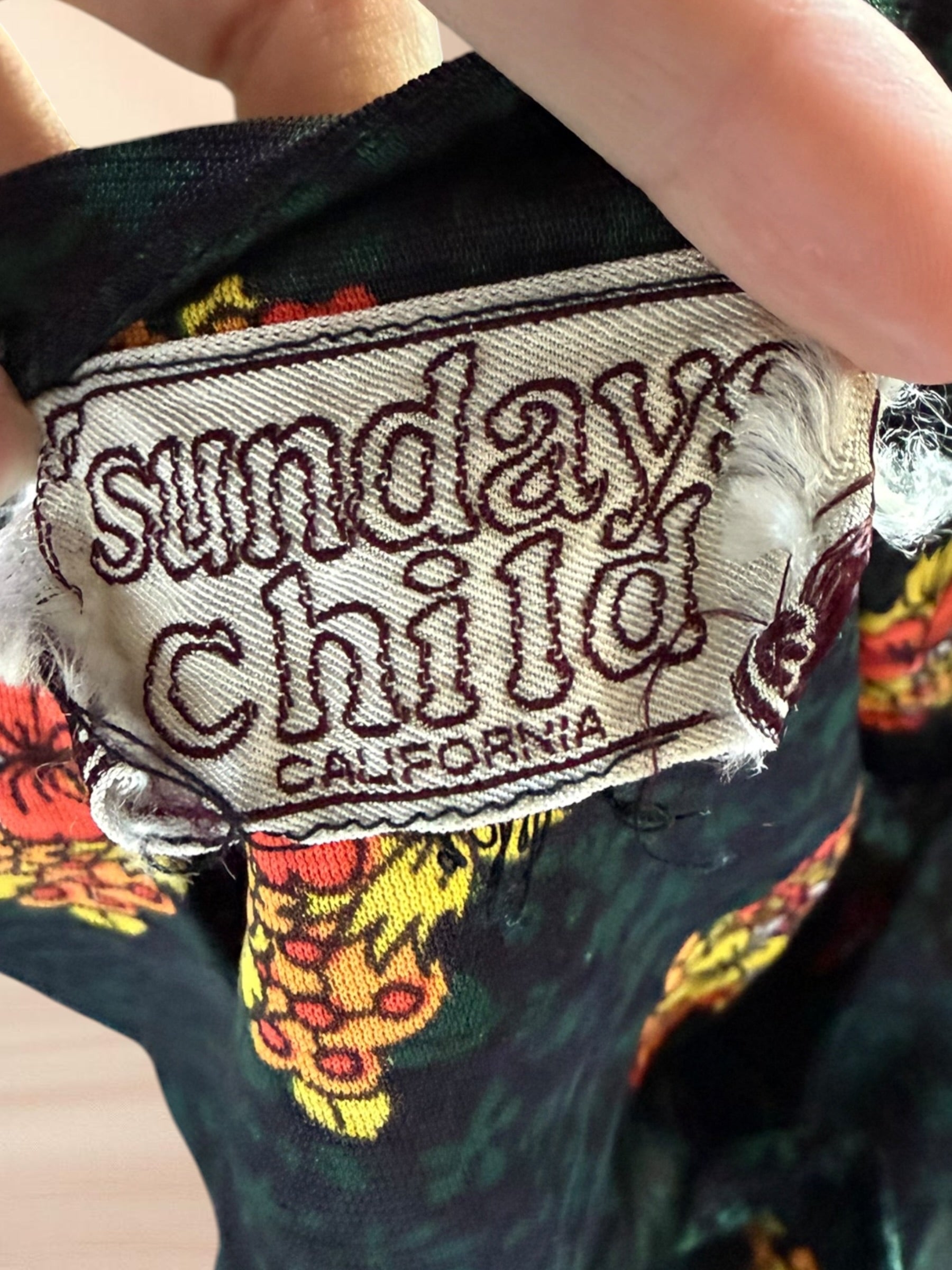 Sunday’s Child California 70s Floral Empire Mini Dress