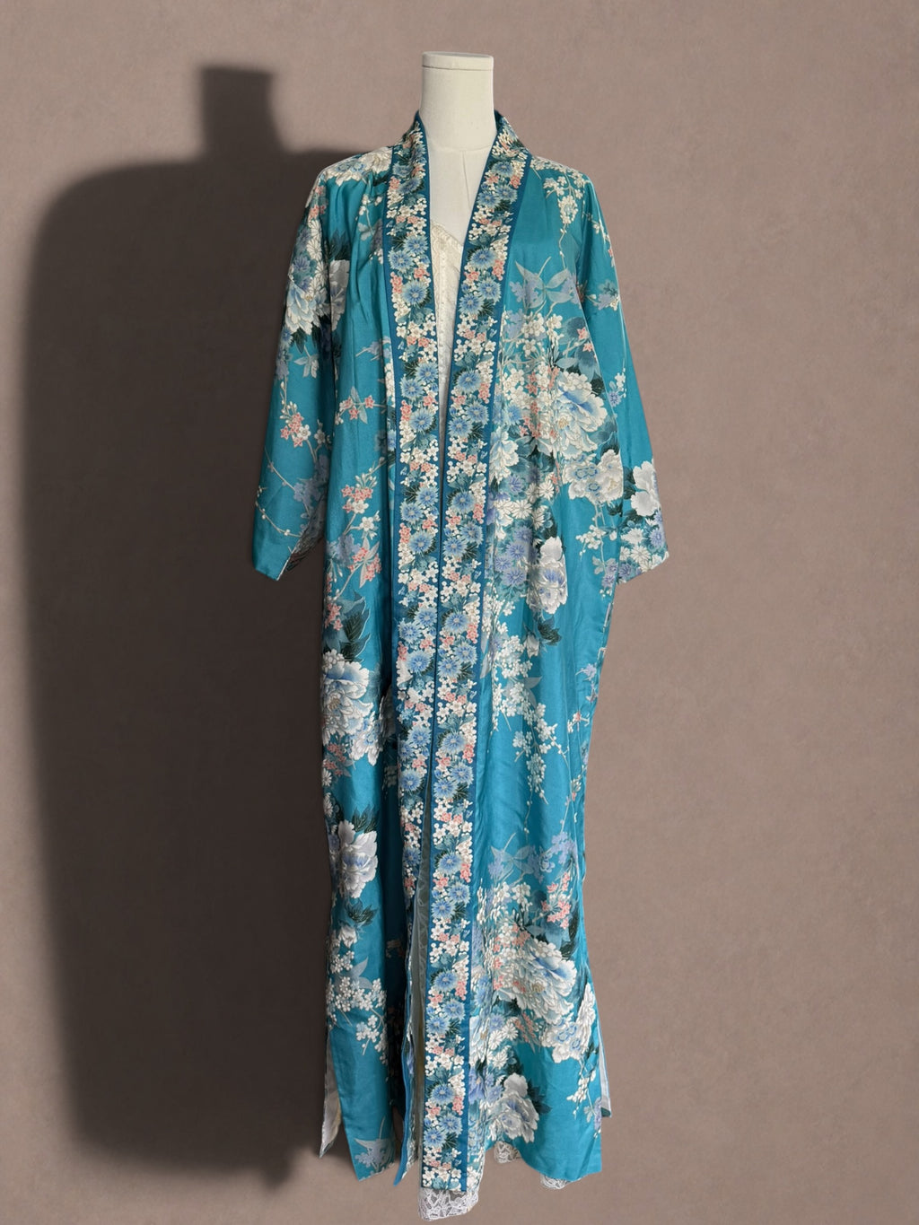 Silk Floral 70s Lounge Robe