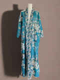 Silk Floral 70s Lounge Robe