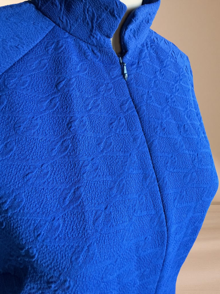 Cobalt Blue Late 60s Mod Shift Dress