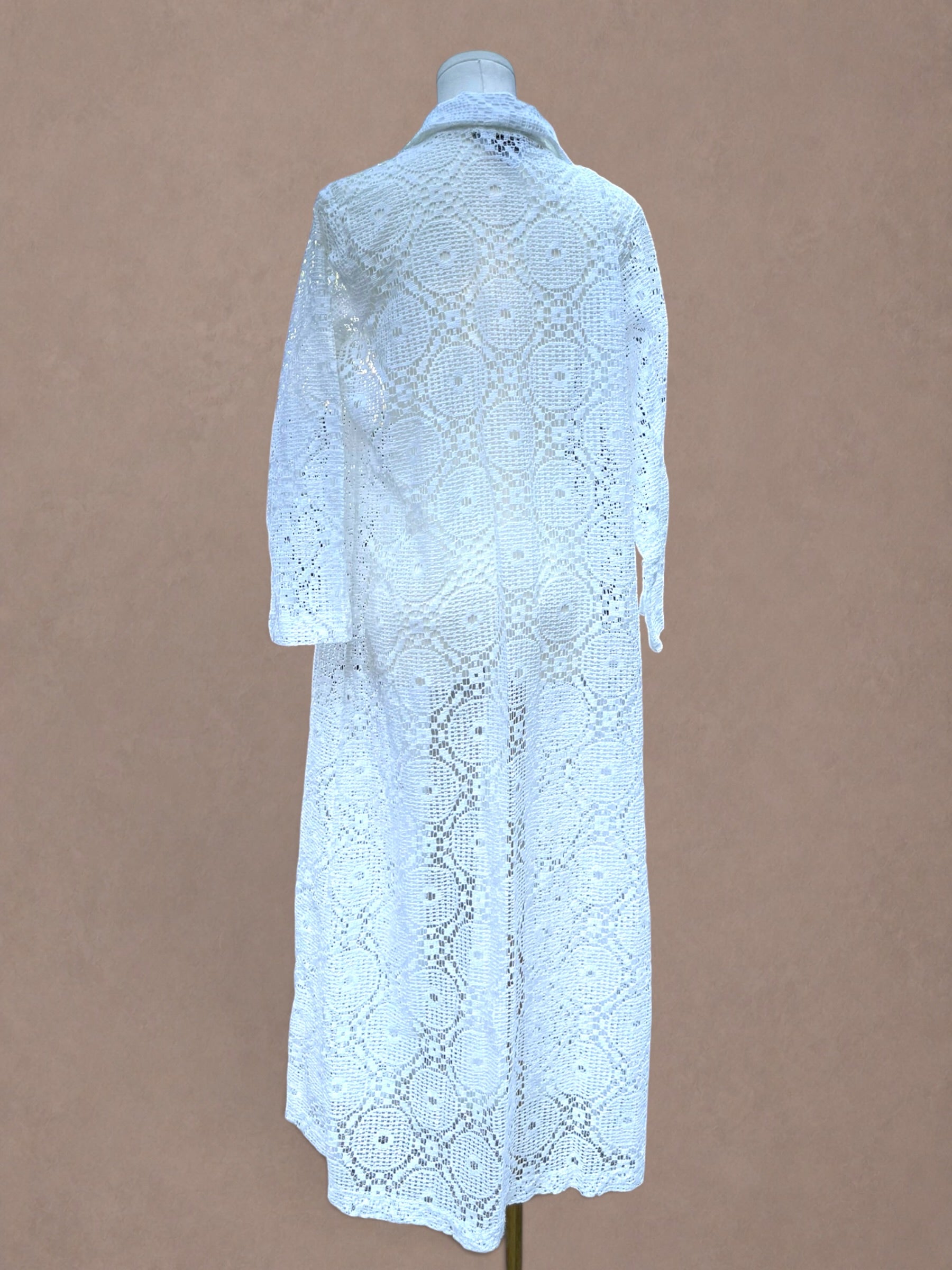 White Lace 70s Resort Cover Up