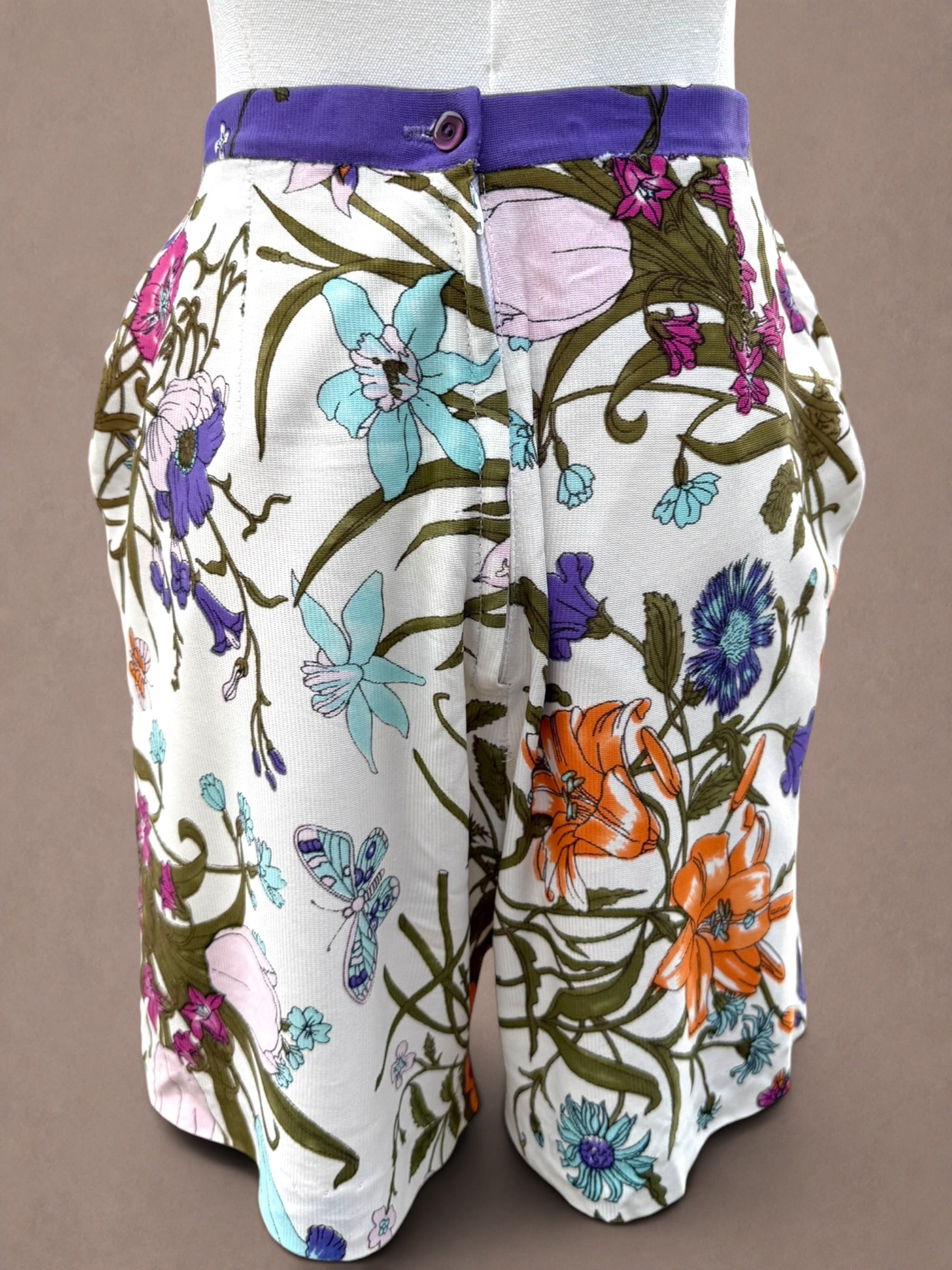 Botanical Butterfly 70s Shorts Set