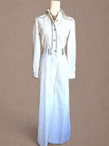 Saks Fifth Avenue 70s White Flared Pant Set