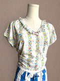 Young Stuff 70s Floral Stripe Cotton Knit Tee