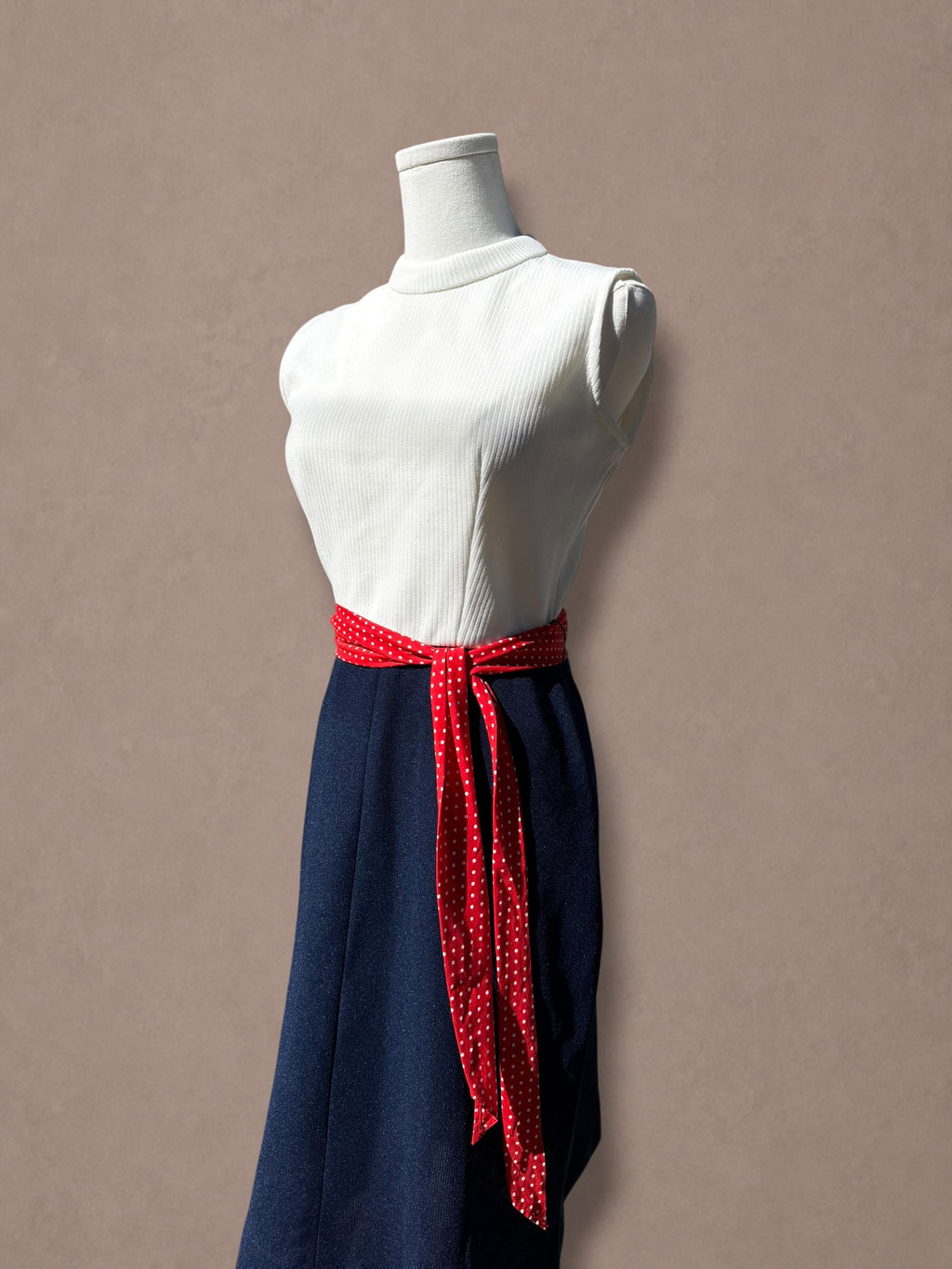 Jonathan Logan 60s Red, White & Blue Knit Dress Set
