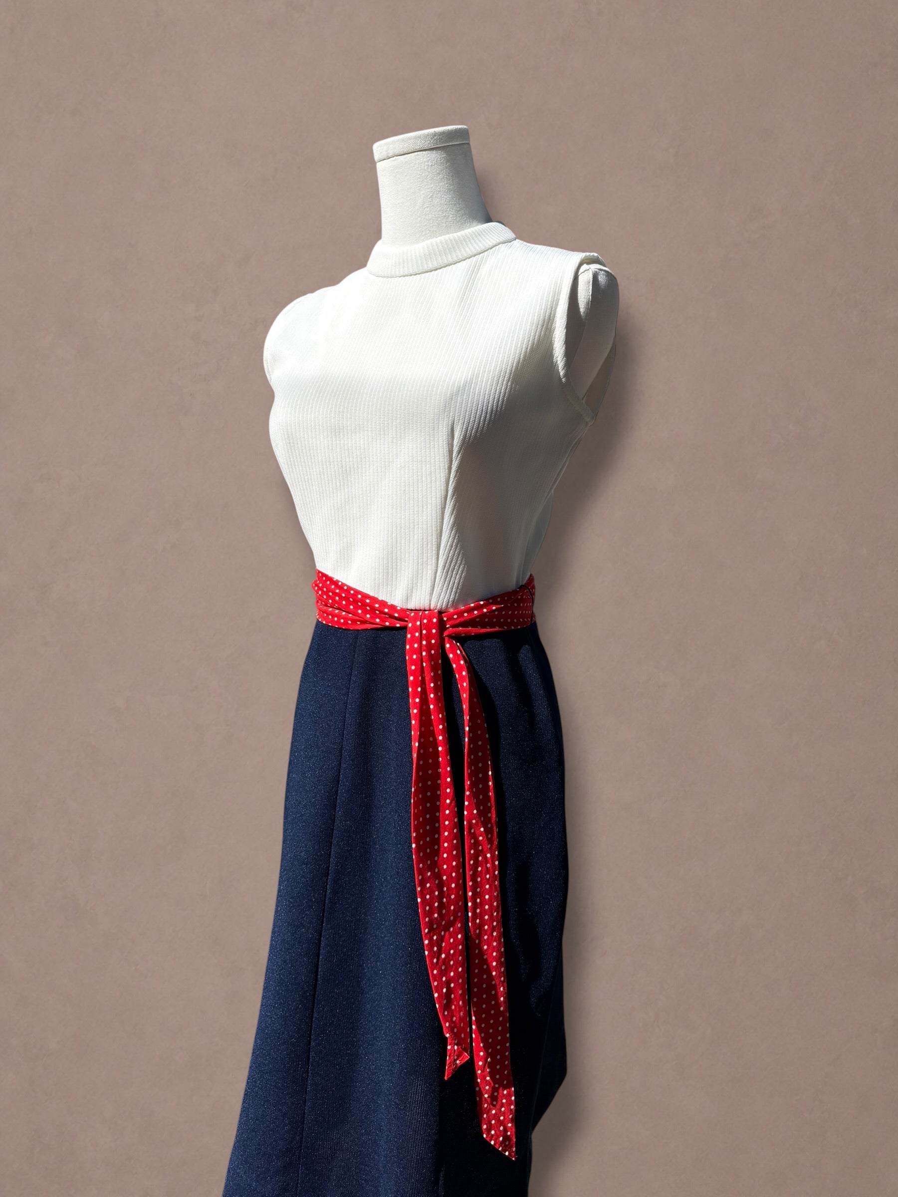 Jonathan Logan 60s Red, White & Blue Knit Dress Set