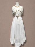 Ivory Swiss Dot 40s Capelet Dress