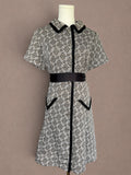 Mod Geometric Double Knit Dress