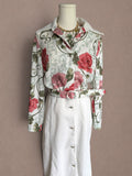 Belted 70s Floral Shirt Dress