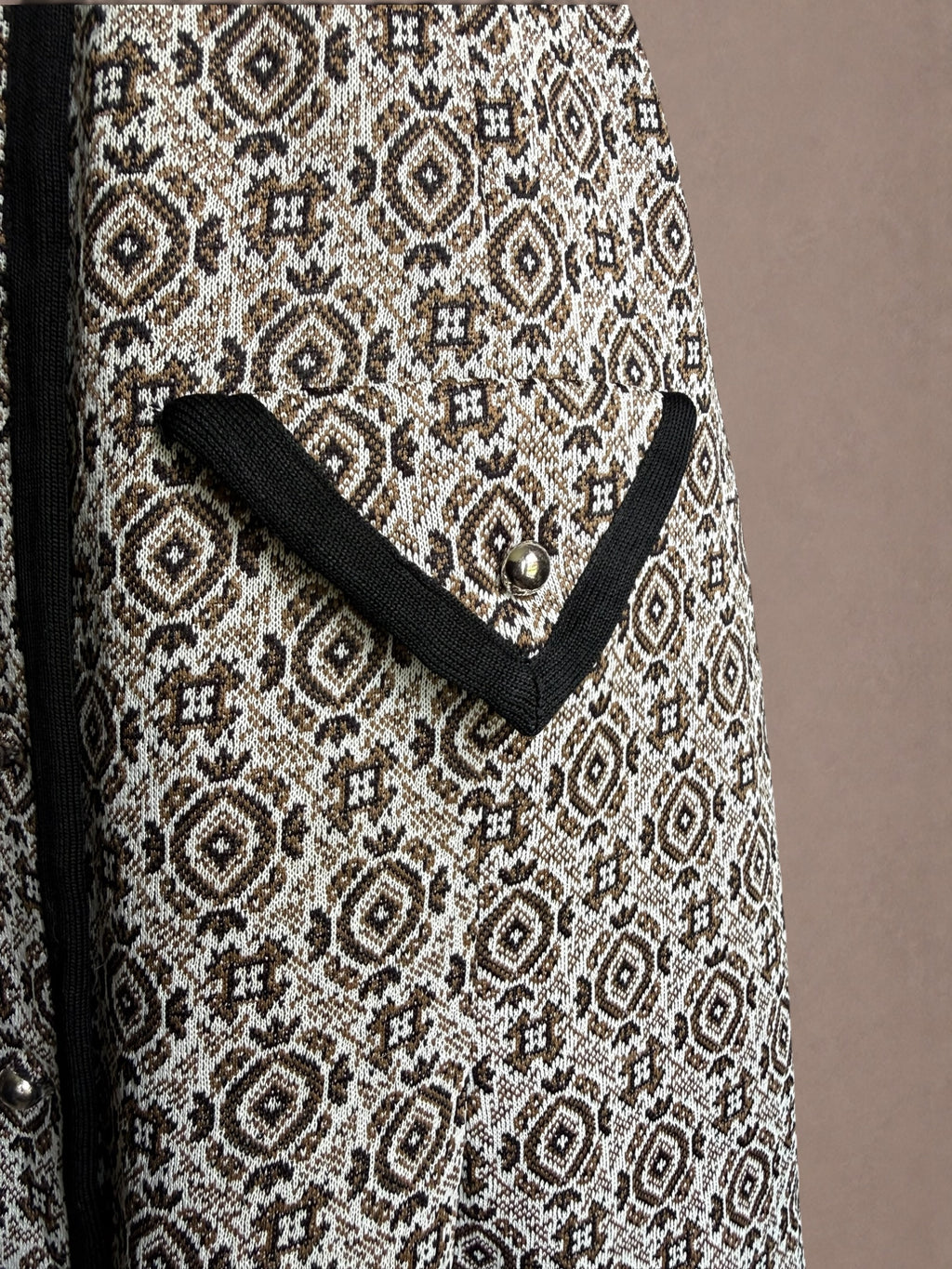Mod Geometric Double Knit Dress