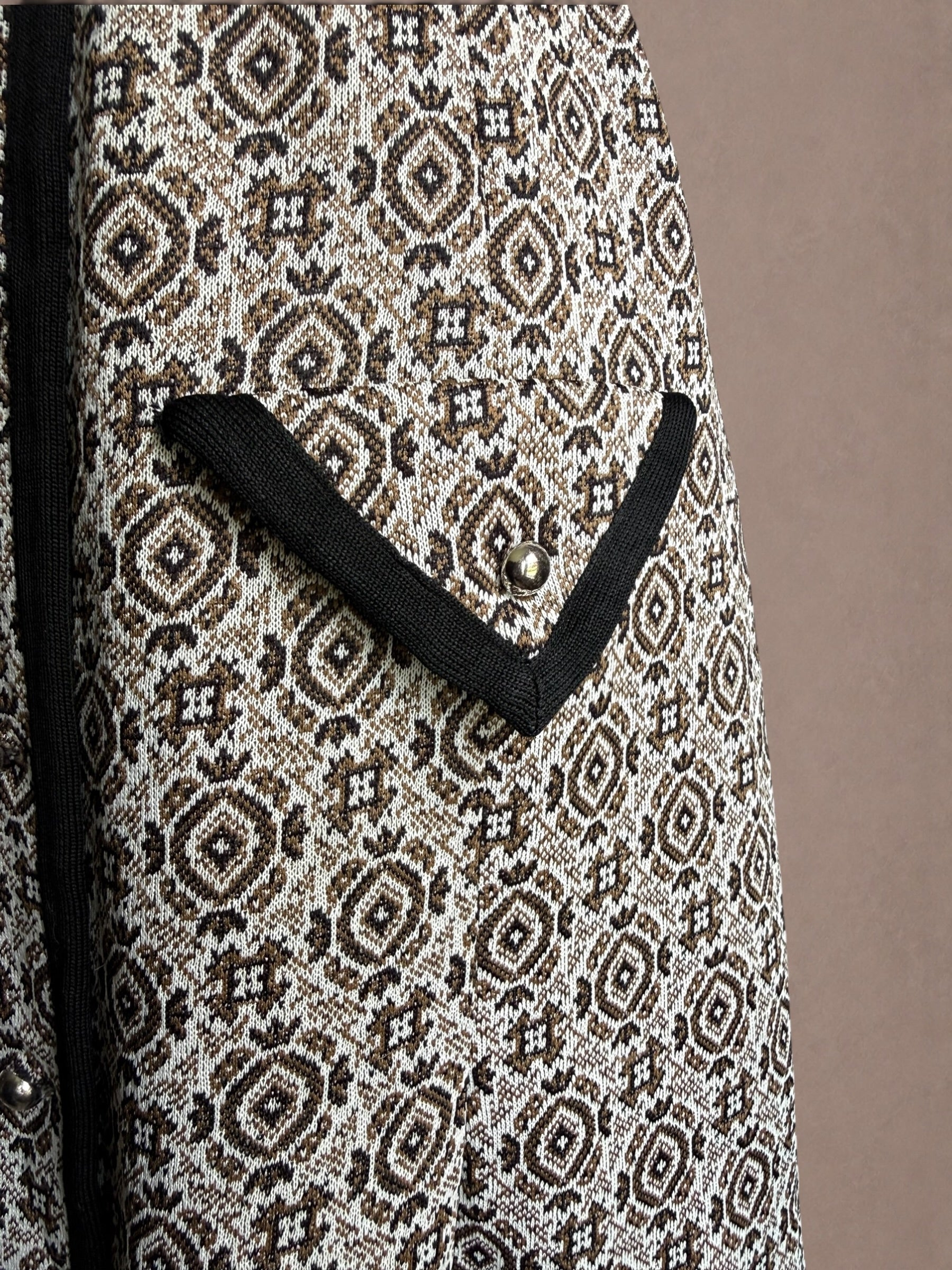 Mod Geometric Double Knit Dress