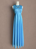 Sky Blue 70s Nylon Maxi Dress