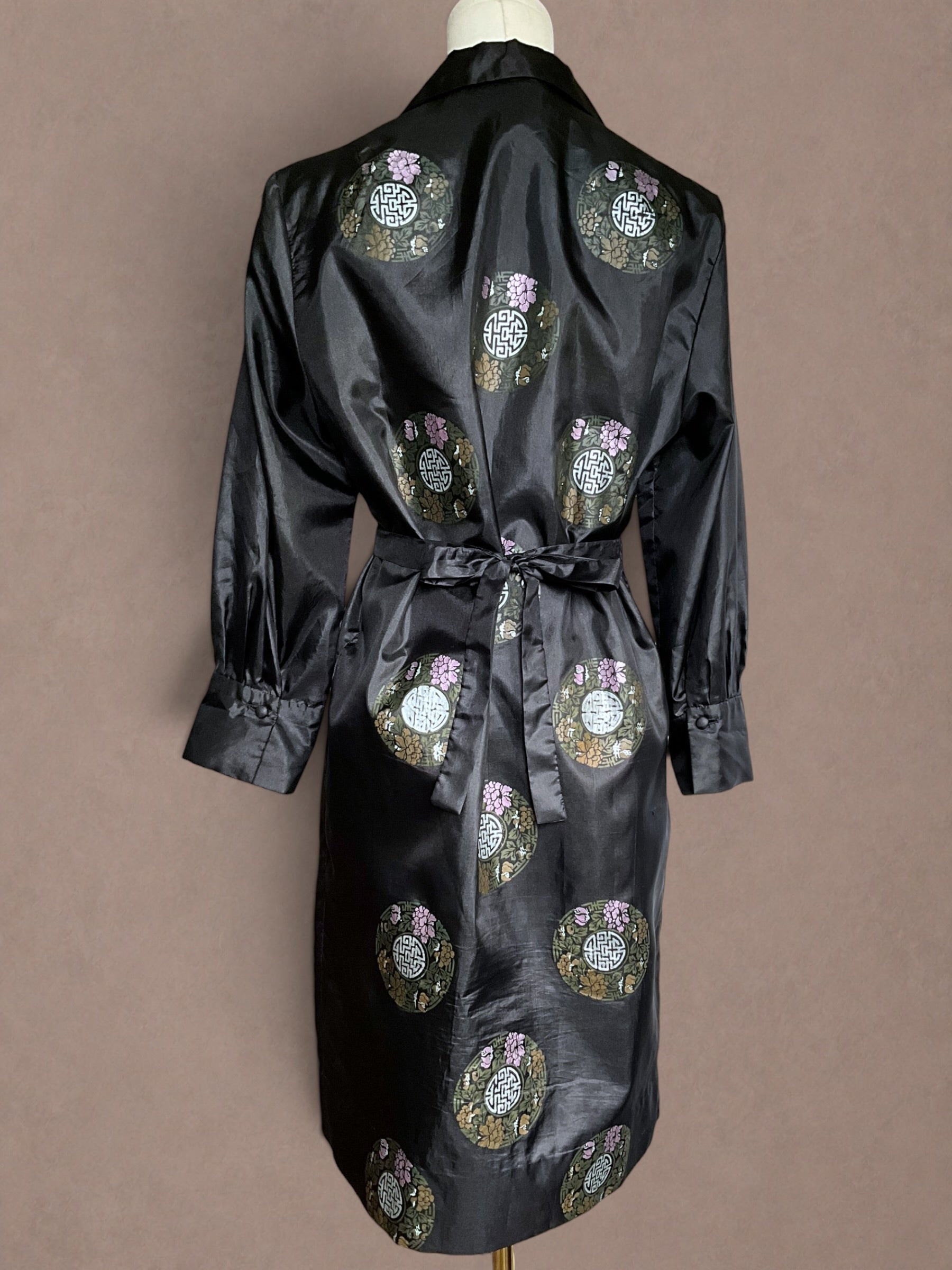 Alfred Shaheen Early 70s Hand-Painted Medallion Shirt Dress