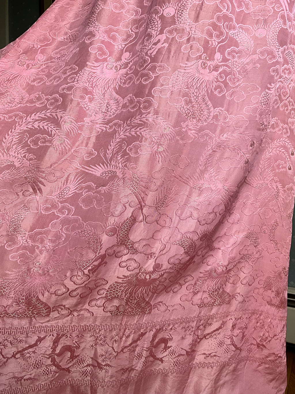 Silk Dragon Brocade 30s-40s Hostess Dress