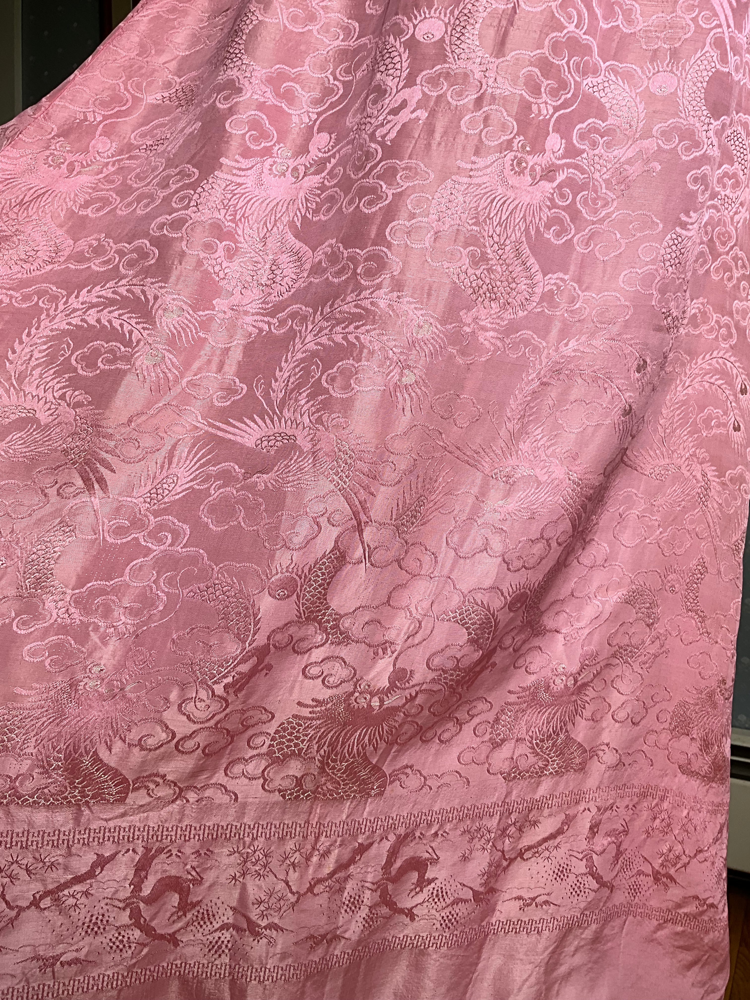 Silk Dragon Brocade 30s-40s Hostess Dress