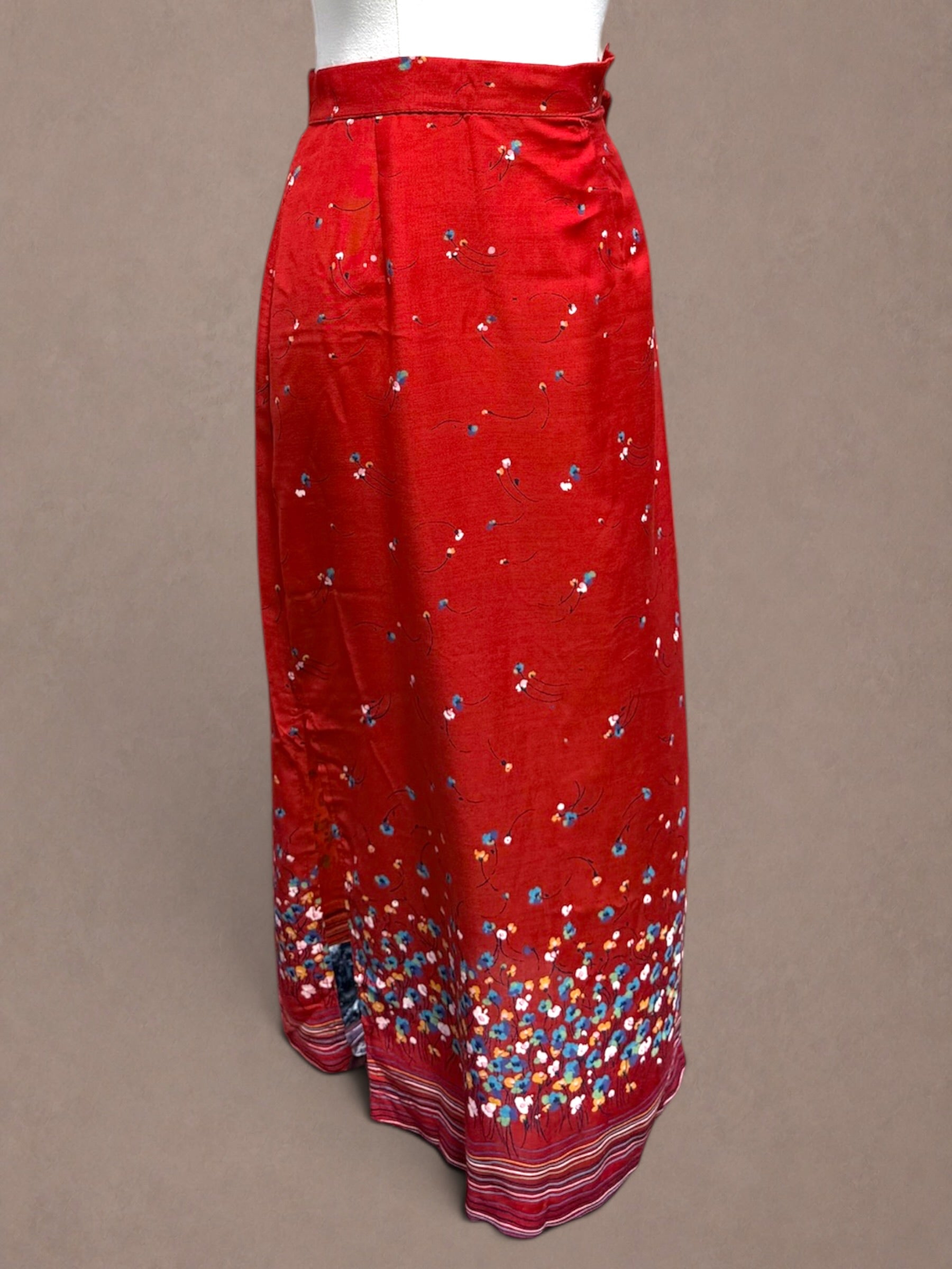 Scarlet 70s Wildflower Maxi Skirt