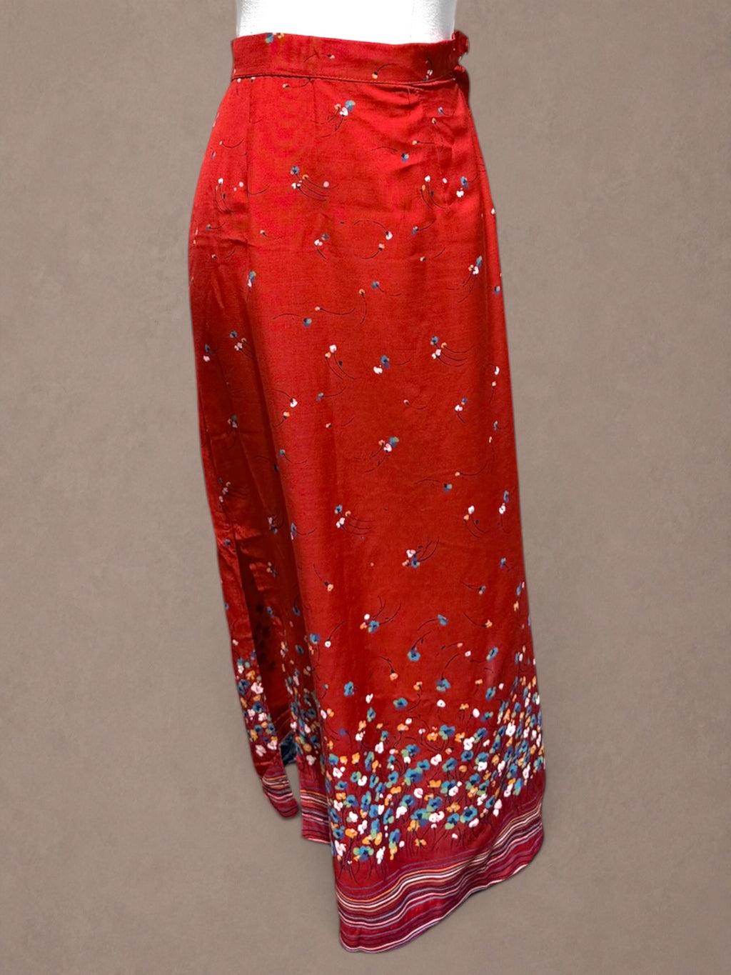 Scarlet 70s Wildflower Maxi Skirt