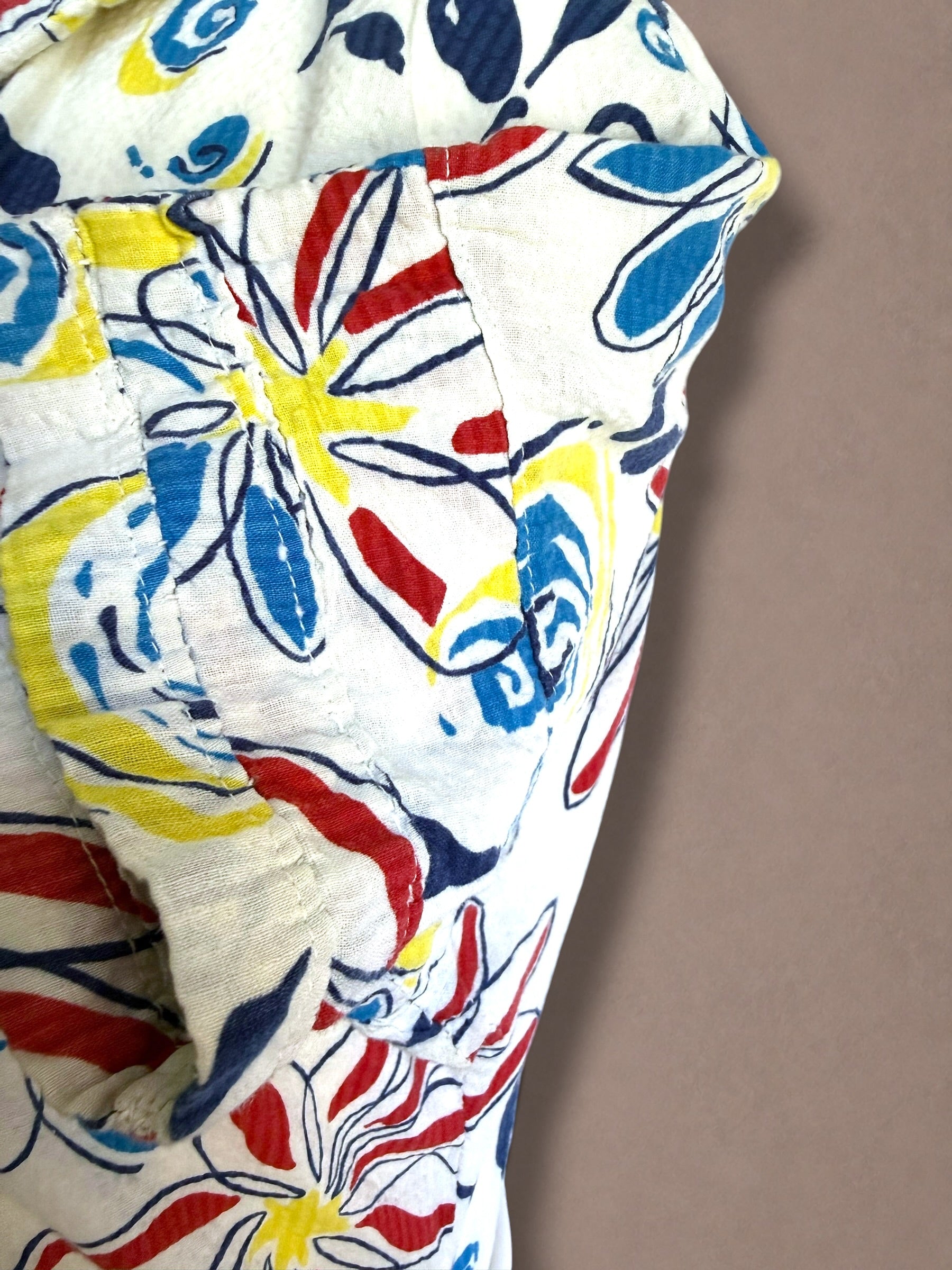 Patriotic Floral 40s Cotton Day Dress