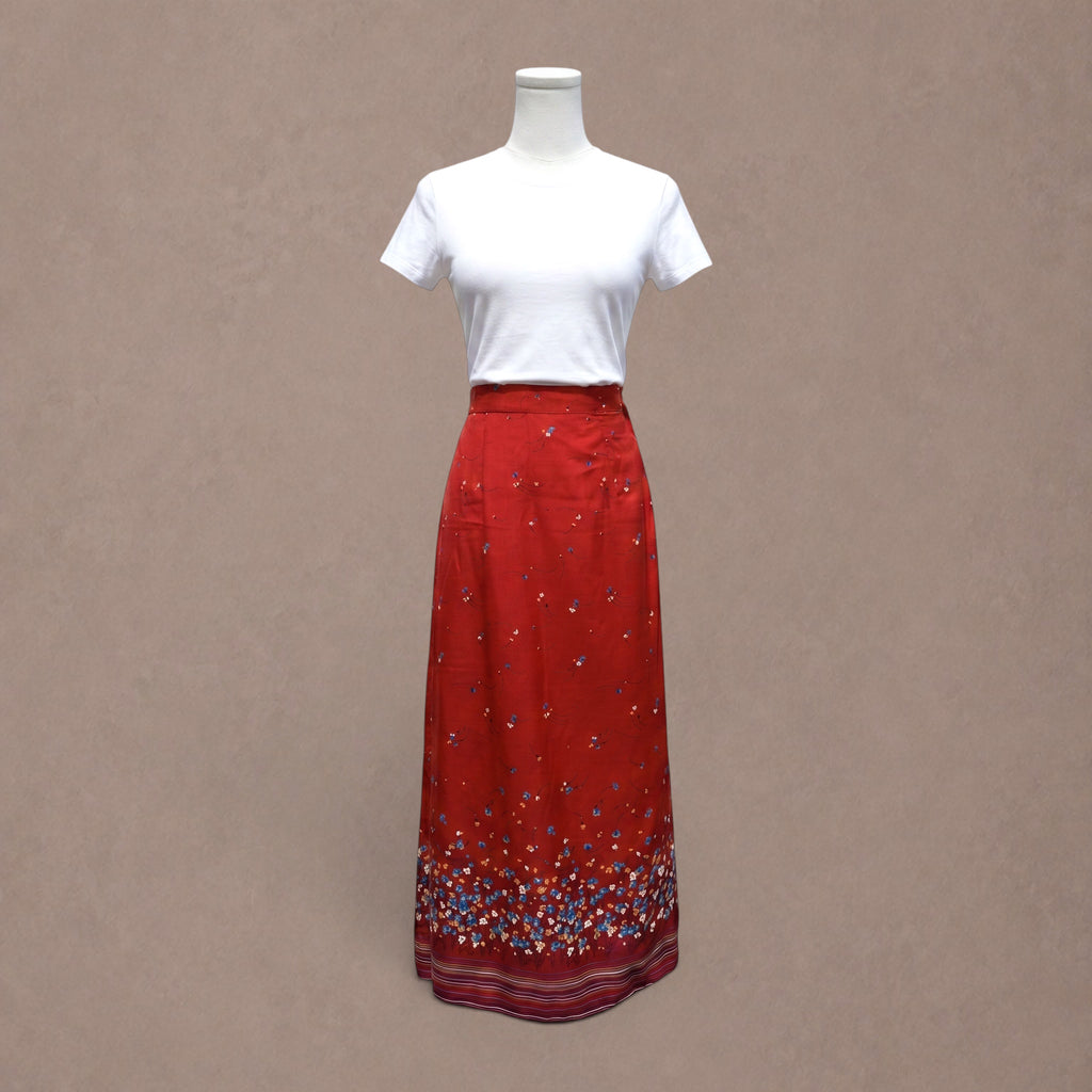 Scarlet 70s Wildflower Maxi Skirt