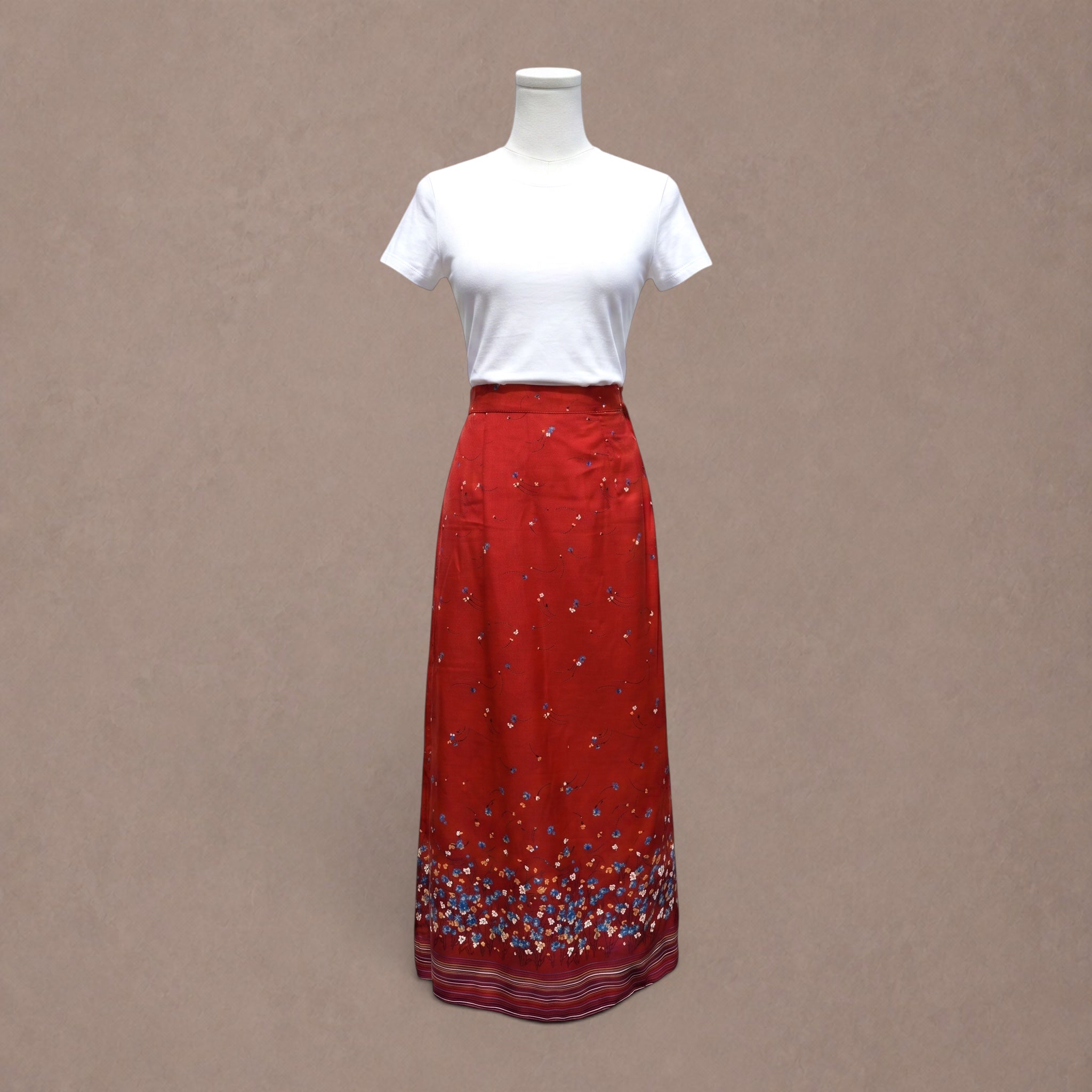 Scarlet 70s Wildflower Maxi Skirt